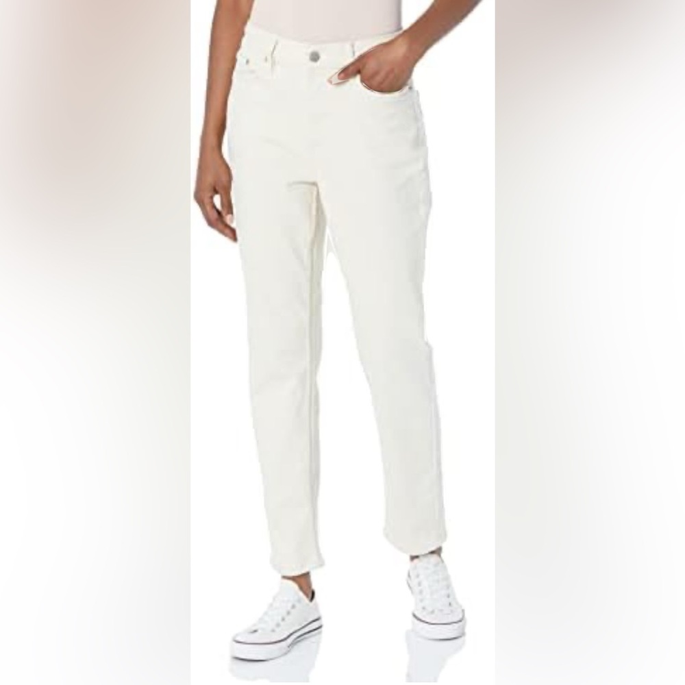 Calvin Klein Women's Hi Rise Slim Crop Denim Sz 10 Ecru